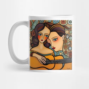 Woman playing a Guitar Mug